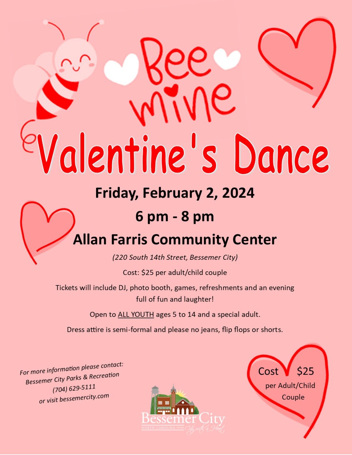 Bee Mine Valentine's Dance 2024 Bessemer City, NC